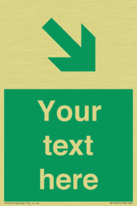 Custom Safe condition: Green Down right arrow